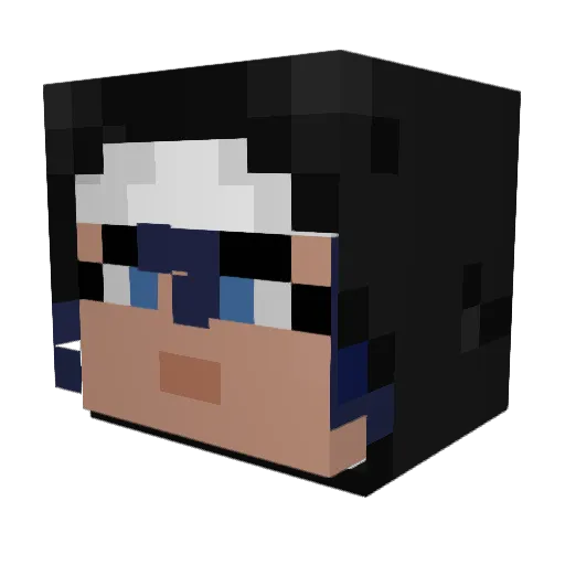 AliceInRed Minecraft avatar head, 3D render