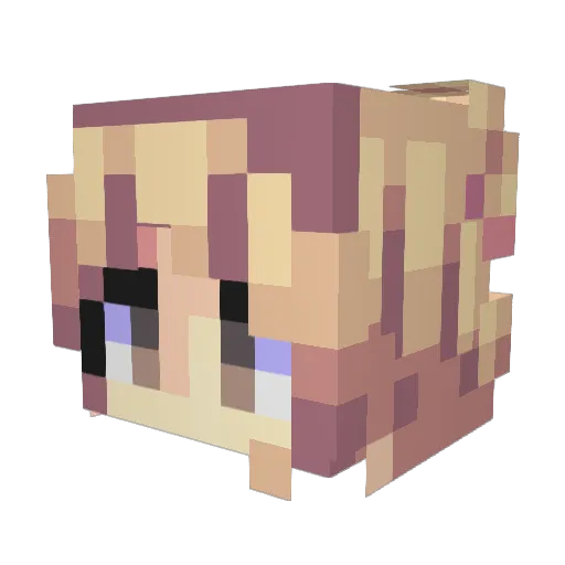AliceJP007 Minecraft avatar head, 3D render
