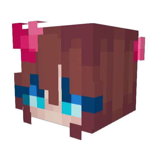 AliceJarod Minecraft avatar head, 3D render