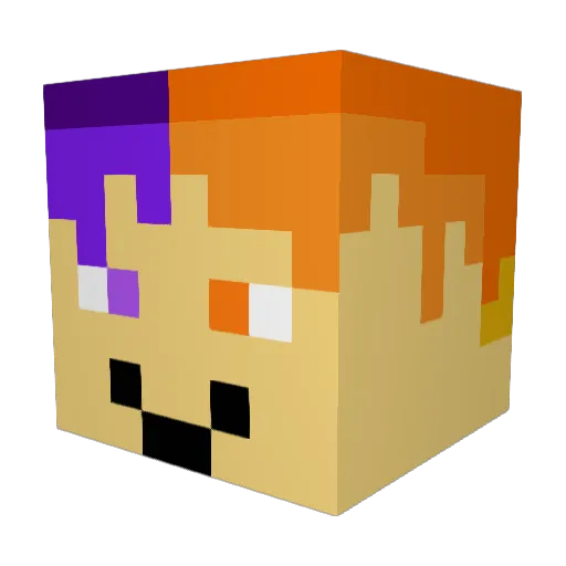 AliceJests Minecraft avatar head, 3D render