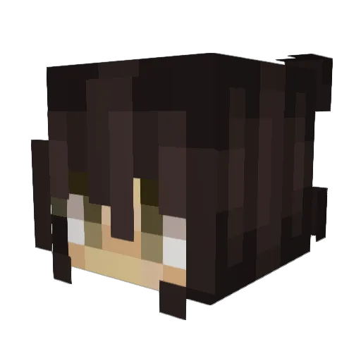 AliceJordan Minecraft avatar head, 3D render