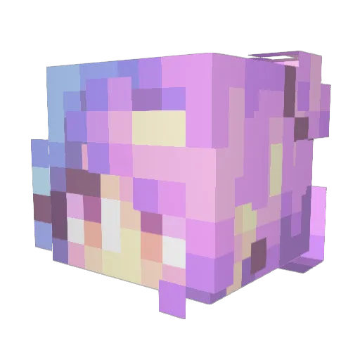 AliceLiddle Minecraft avatar head, 3D render