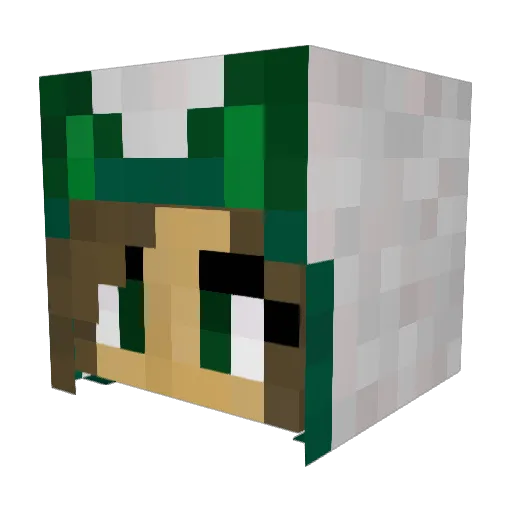 AliceLoveg00d_03 Minecraft avatar head, 3D render