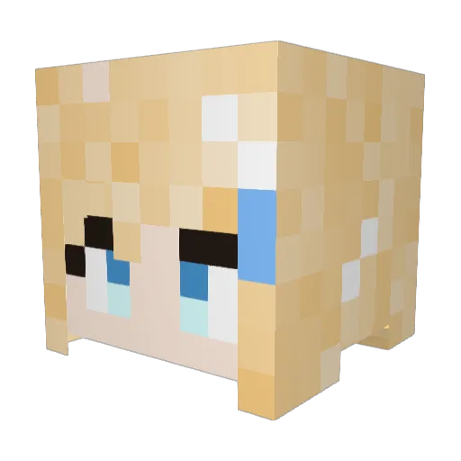 AliceMelody Minecraft avatar head, 3D render