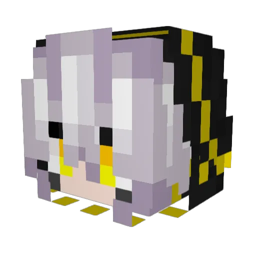 AliceOfTheMoon Minecraft avatar head, 3D render