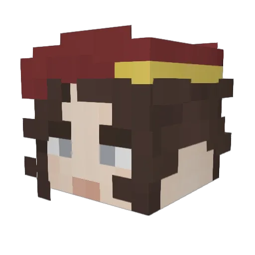 AliceOmella Minecraft avatar head, 3D render