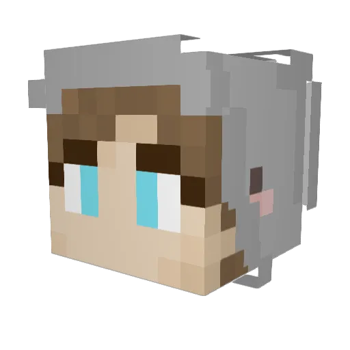 AliceRosewood Minecraft avatar head, 3D render
