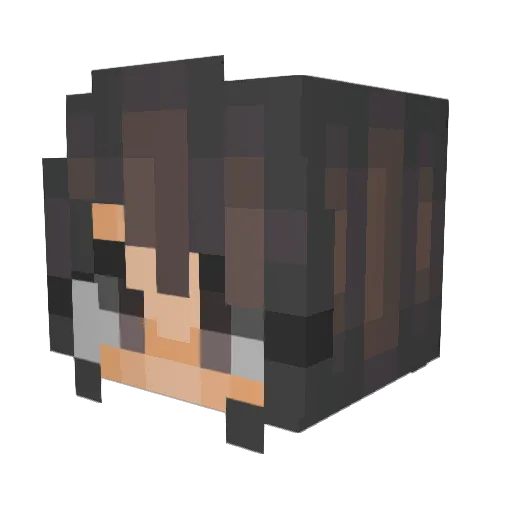 AliceSkyxD Minecraft avatar head, 3D render