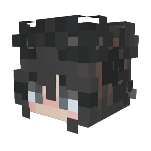 AliceSteve Minecraft avatar head, 3D render