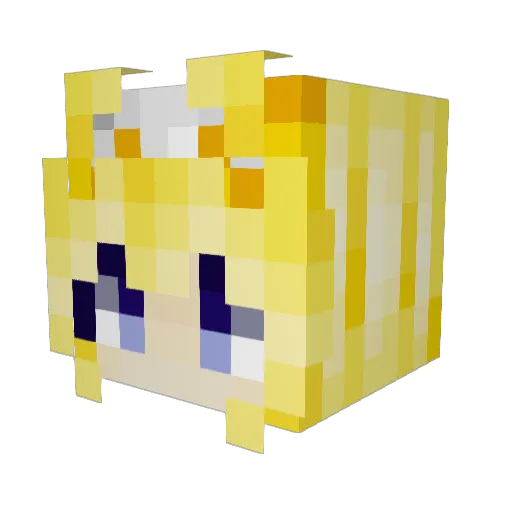 AliceSynthesis3 Minecraft avatar head, 3D render