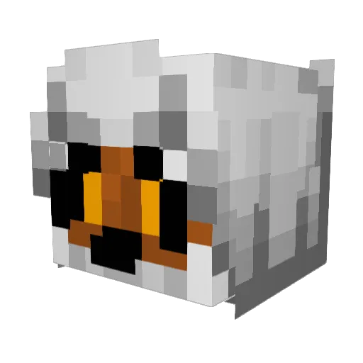 AliceTheFox Minecraft avatar head, 3D render