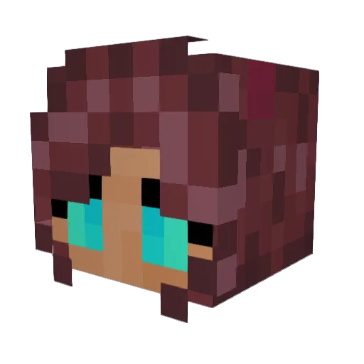 AliceTheSnek Minecraft avatar head, 3D render