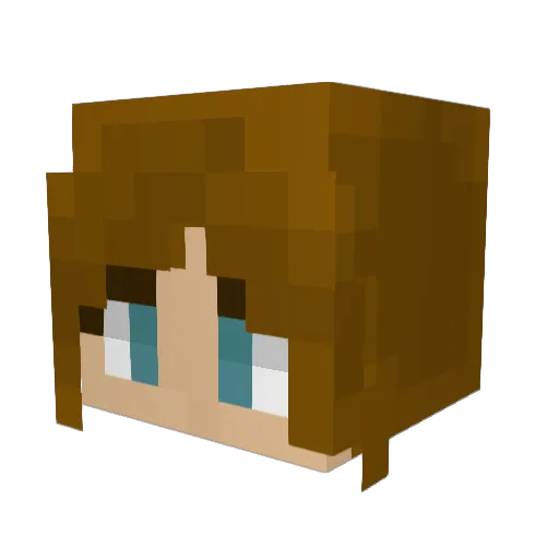 AliceVicter Minecraft avatar head, 3D render