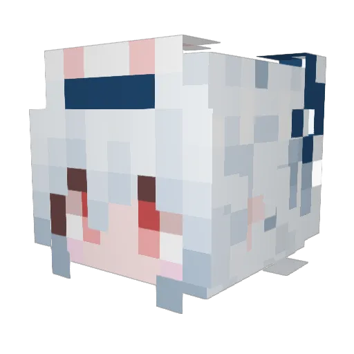 AliceVitor Minecraft avatar head, 3D render