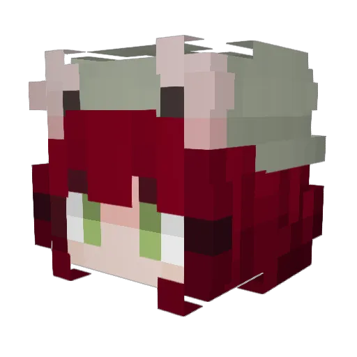 AliceWonders400 Minecraft avatar head, 3D render
