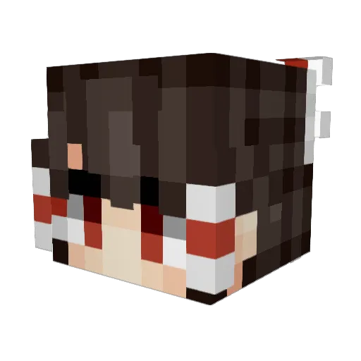AliceWoolieland Minecraft avatar head, 3D render