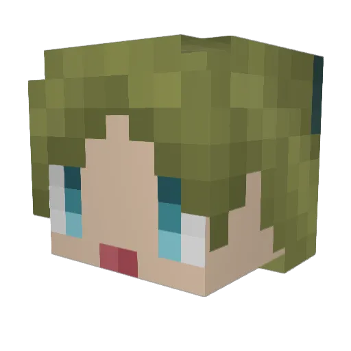 Alice_2525 Minecraft avatar head, 3D render