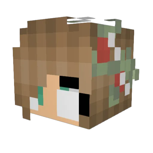 Alice_Kerr_1 Minecraft avatar head, 3D render