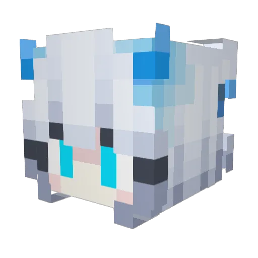 Alice__Shimada Minecraft avatar head, 3D render