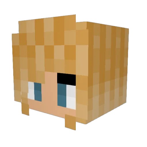Alice_jp Minecraft avatar head, 3D render
