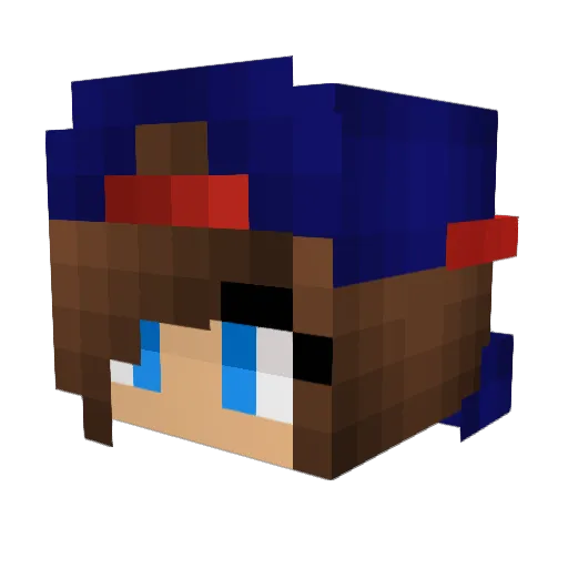 Alice_x0x0x Minecraft avatar head, 3D render