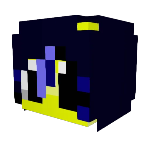 Alicecrewmate Minecraft avatar head, 3D render