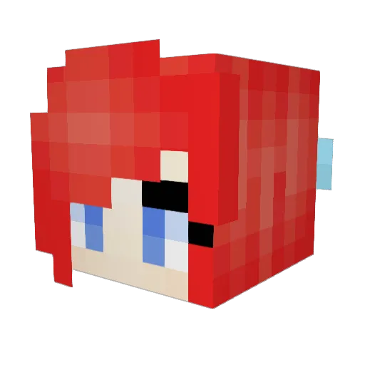Alicedh03 Minecraft avatar head, 3D render