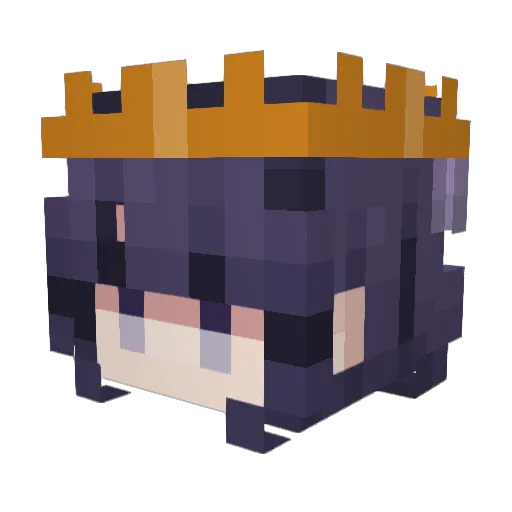 AliceeMK Minecraft avatar head, 3D render
