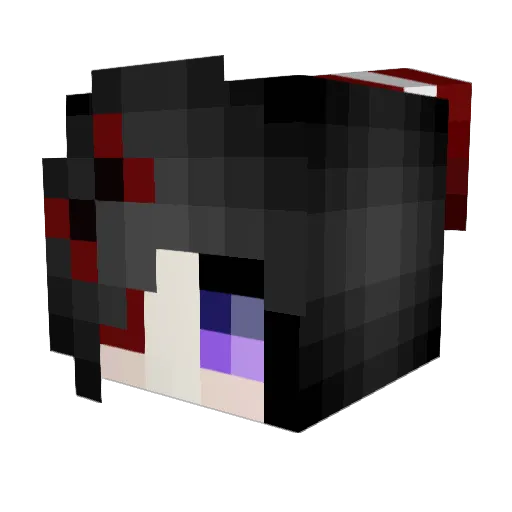 Alicemis Minecraft avatar head, 3D render
