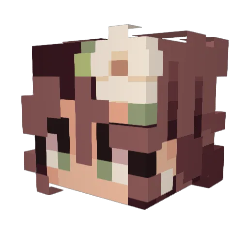 AliceohAlice Minecraft avatar head, 3D render