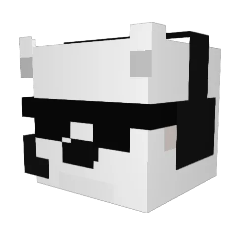 Alicepooh Minecraft avatar head, 3D render