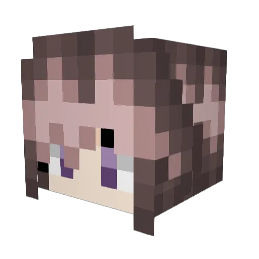 Alicepyon Minecraft avatar head, 3D render
