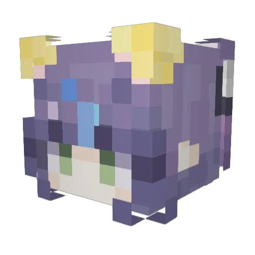 Alicestarling Minecraft avatar head, 3D render
