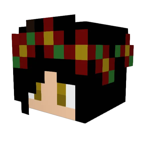 Alicester Minecraft avatar head, 3D render