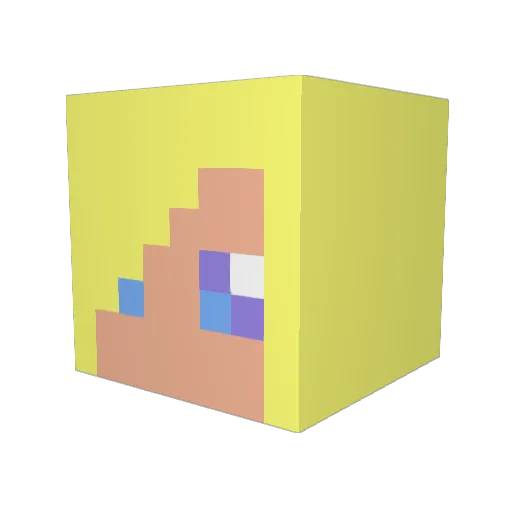 Alicex2 Minecraft avatar head, 3D render