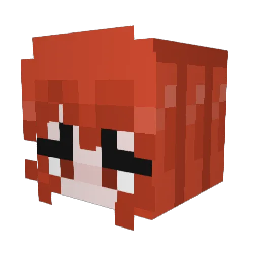 AlicexHH Minecraft avatar head, 3D render