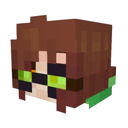 Alicia06 Minecraft avatar head, 3D render