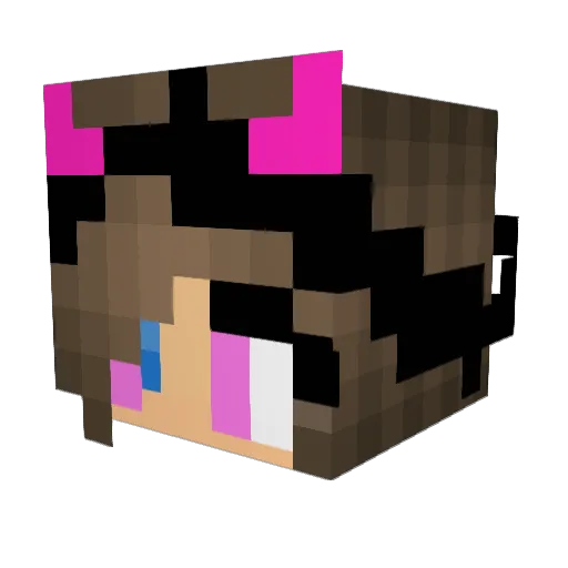AliciaMinecraf Minecraft avatar head, 3D render