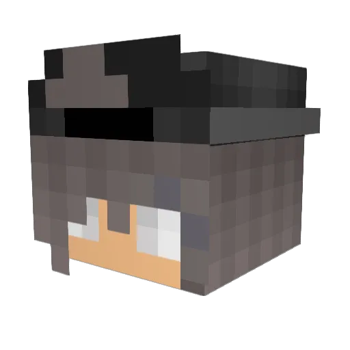 Alicia_04 Minecraft avatar head, 3D render