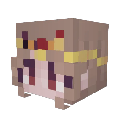Aliciously Minecraft avatar head, 3D render