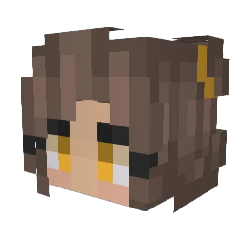Aliciza_ Minecraft avatar head, 3D render
