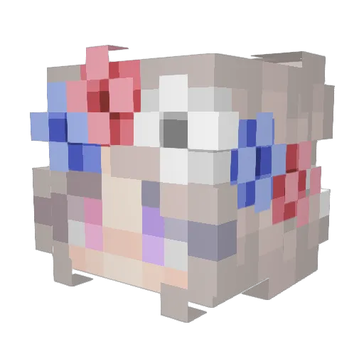 Alicja17 Minecraft avatar head, 3D render