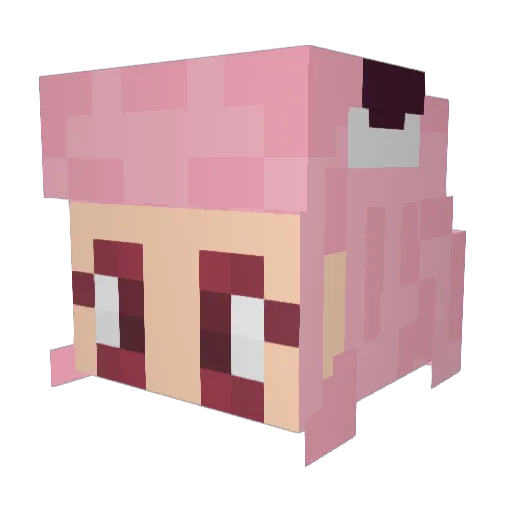 Alicro Minecraft avatar head, 3D render