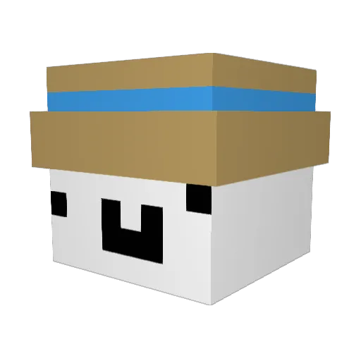 Alicuza Minecraft avatar head, 3D render