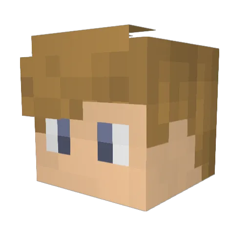 Alidove Minecraft avatar head, 3D render