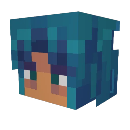 Alien3015 Minecraft avatar head, 3D render
