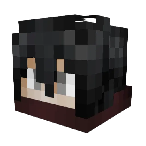 AlienAesthetic Minecraft avatar head, 3D render