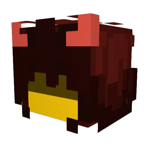 AlienAmplitude Minecraft avatar head, 3D render