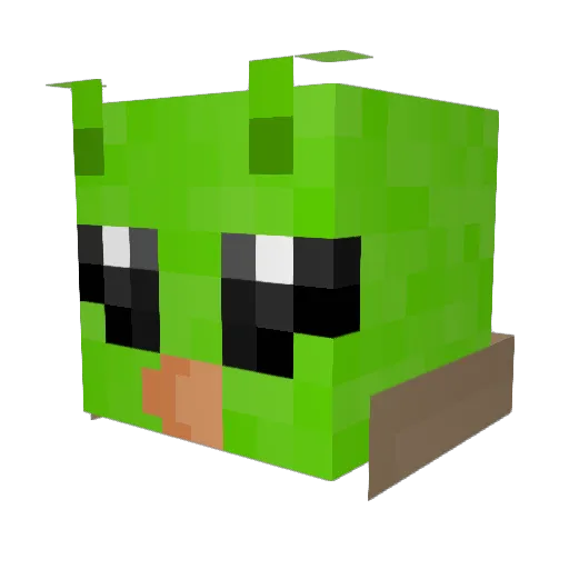 AlienBios Minecraft avatar head, 3D render
