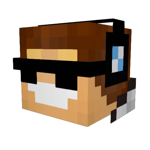 AlienBoy78 Minecraft avatar head, 3D render